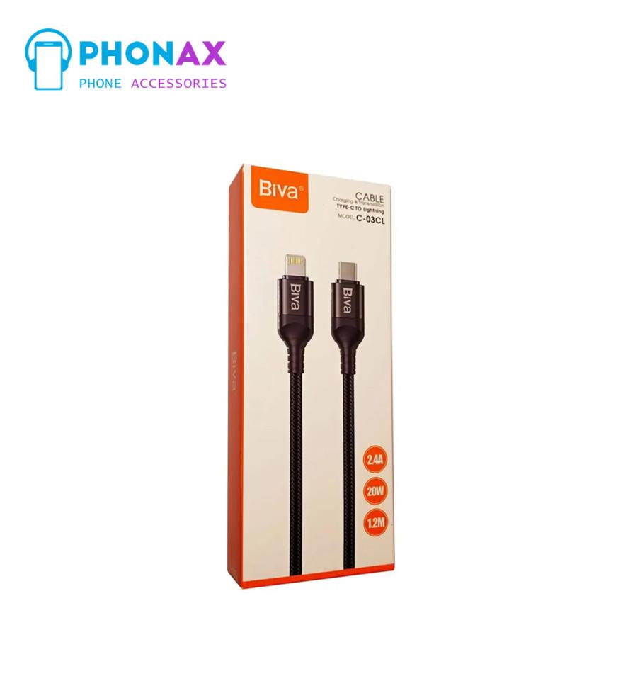 تصویرکابل لایتنینگ به Type C بیوا Biva C-20CL