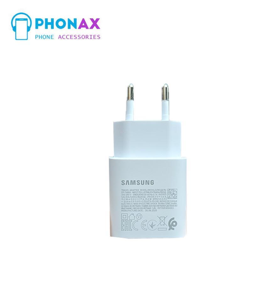 تصویرشارژر سرکارتونی اورجینال 25W سامسونگ Super Fast  ویتنام با 3 ماه گارانتی