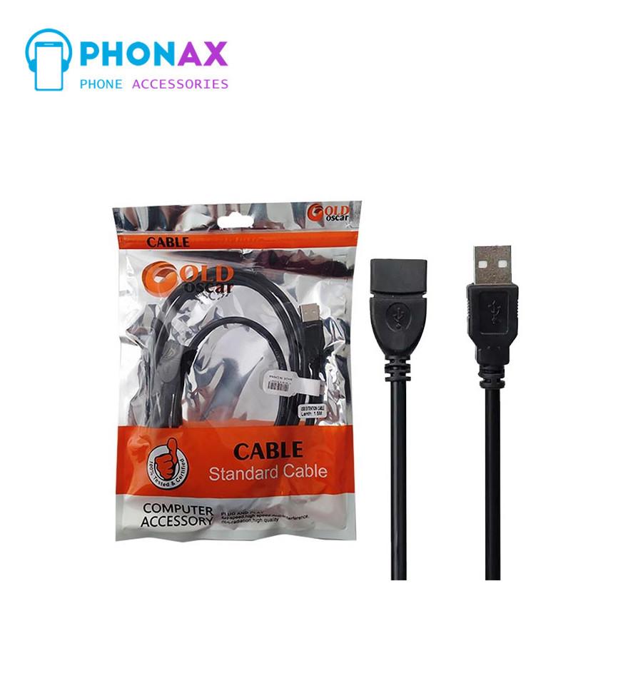 تصویرکابل افزايش طول USB گلد اسکار طول 1.5 متر Gold Oscar