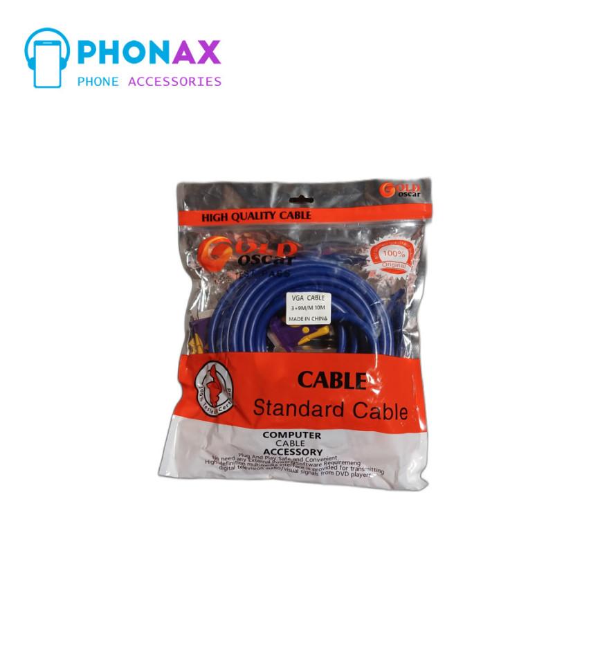 تصویرکابل VGA 3*9 گلد اسکار مدل 067 طول 10متر