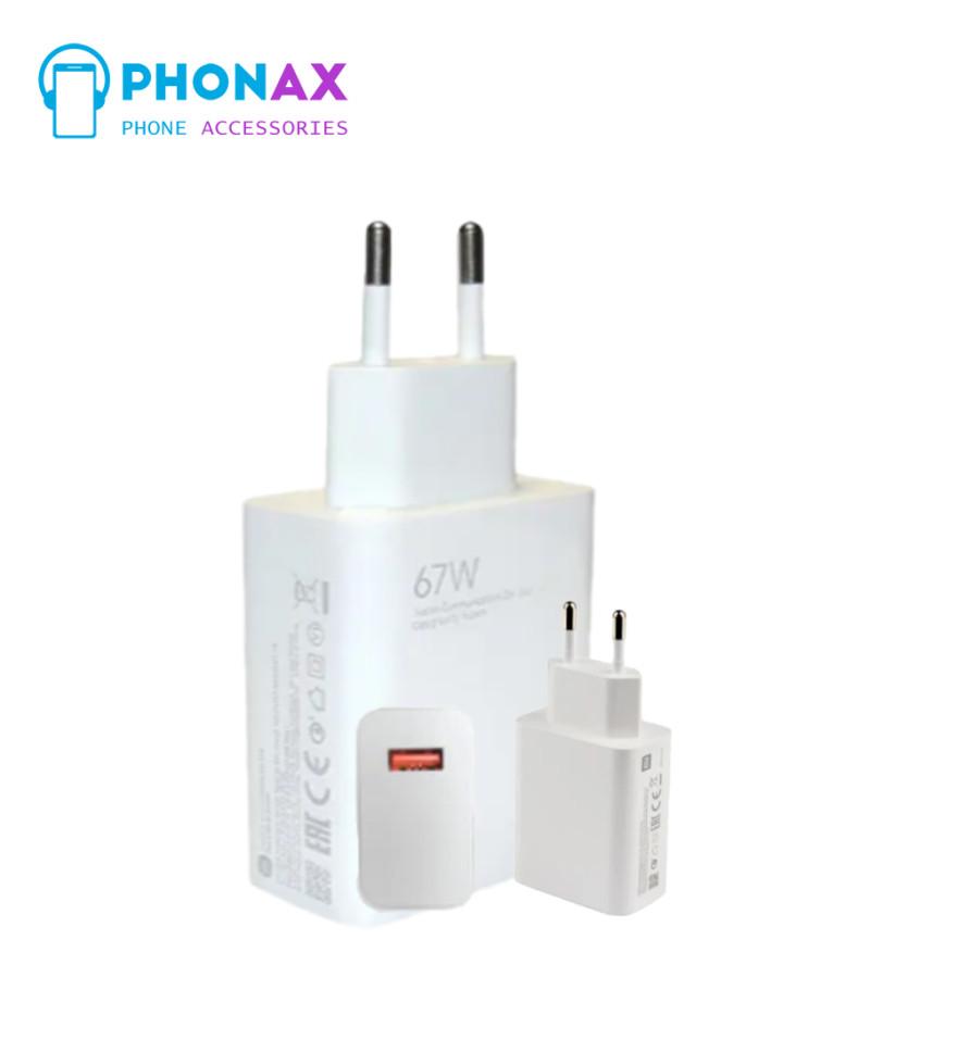 تصویرشارژر 67 وات شیائومی مدل MDY-11-EZ نمایش ثانیه شمار روی گوشی با 6ماه گارانتی