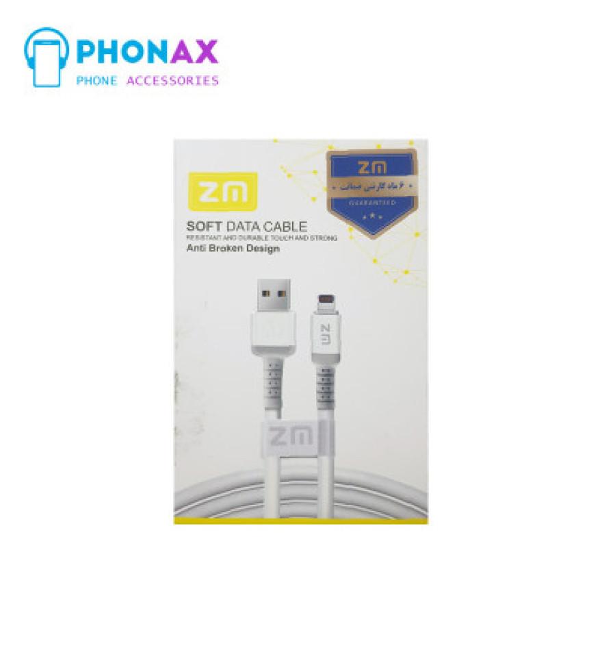 تصویركابل لایتنینگ برند ZM  مدل Soft Data Cable