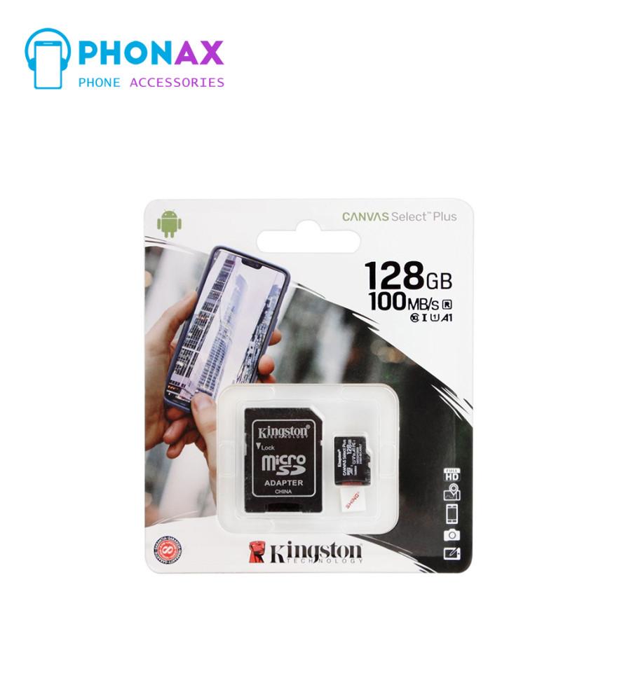 تصویرکارت حافظه microSD کینگستون ظرفیت 128 گیگابایت با گارانتی مادام العمر