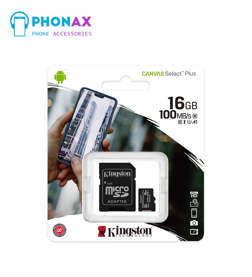تصویرکارت حافظه microSD کینگستون ظرفیت 16 گیگابایت با گارانتی مادام العمر
