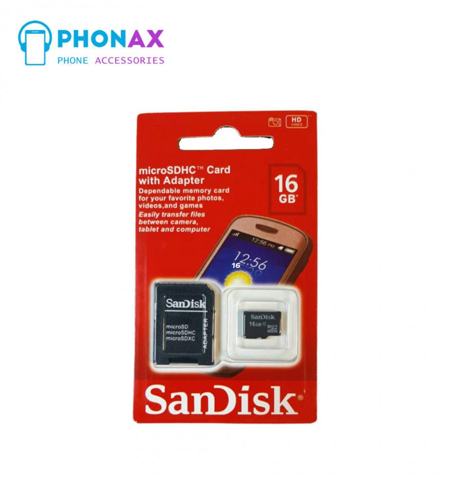 تصویرکارت حافظه microSD سن دیسک ظرفیت 16 گیگابایت با گارانتی مادام العمر