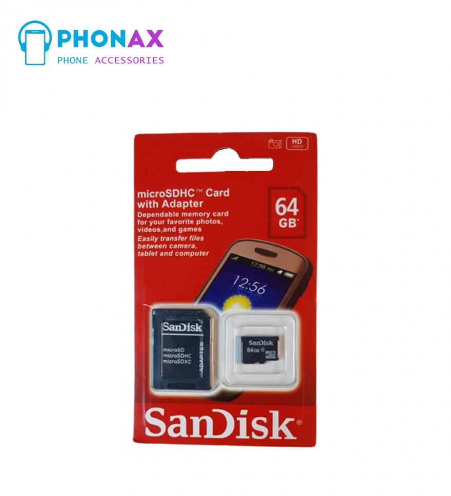 تصویرکارت حافظه microSD سن دیسک ظرفیت 64گیگابایت با گارانتی مادام العمر