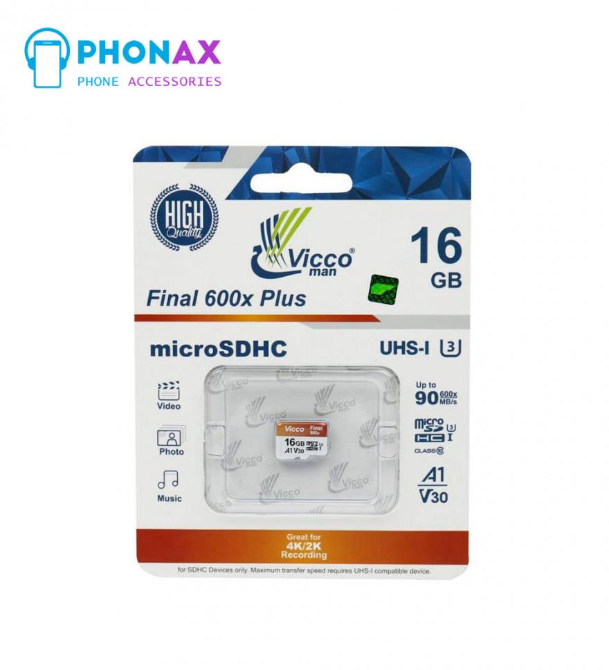 تصویررم میکرو اس دی Vicco Man حافظه 32 گیگابایت Final 600x Plus A1 V30 U3 C10 90MB/s با گارانتی مادام العمر