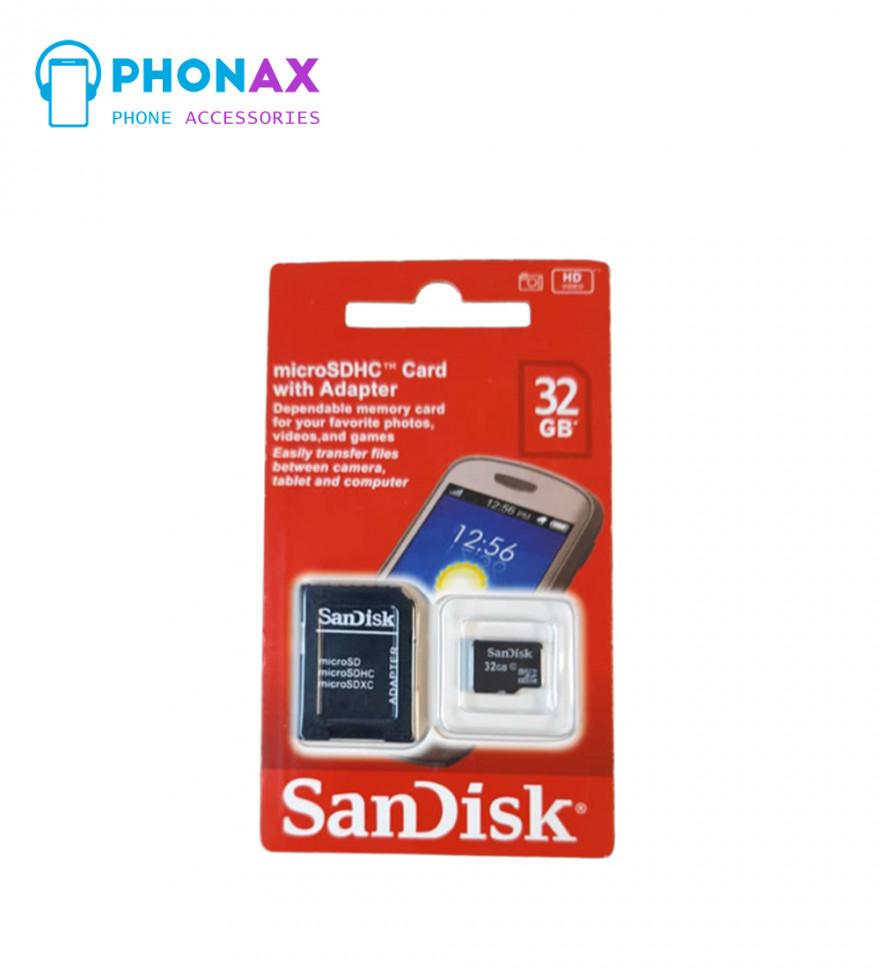 تصویرکارت حافظه microSD سن دیسک ظرفیت 32 گیگابایت با گارانتی مادام العمر