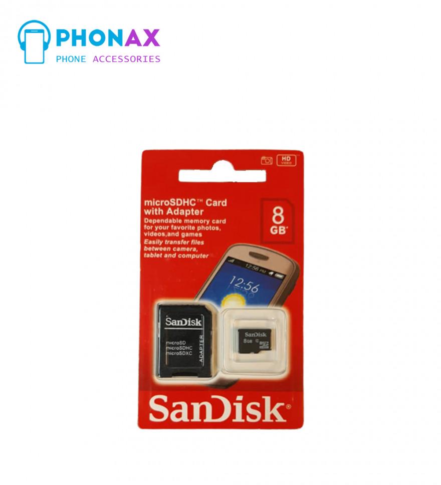 تصویرکارت حافظه microSD سن دیسک 8 گیگابایت با گارانتی مادام العمر