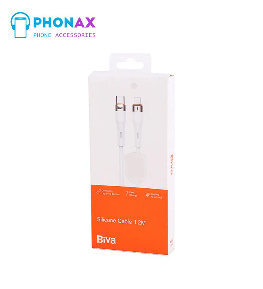 تصویرکابل تبدیل فست شارژ Biva C-21CL Type-C To Lightning 3A 1.2m