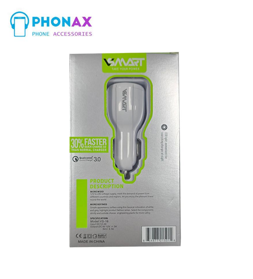 تصویرشارژر فندکی وی اسمارت V-Smart 30W مدل 16