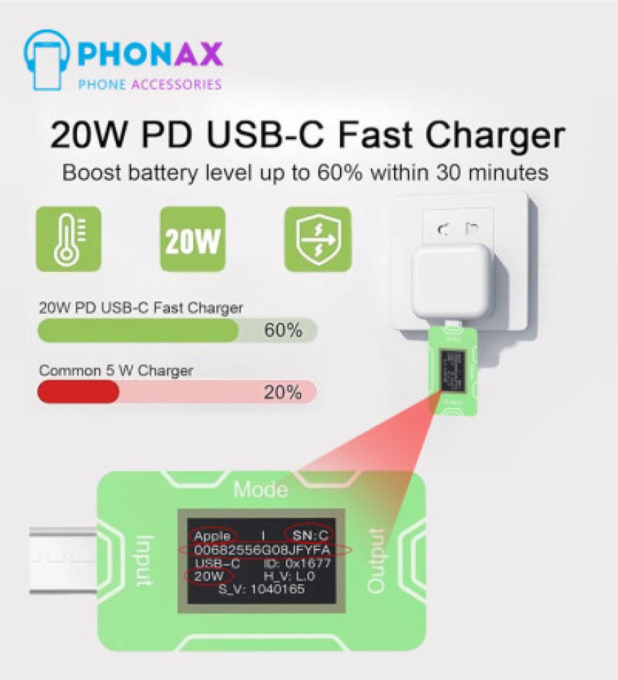 تصویرشارژر اورجینال (با تایید دستگاه JC) 20W اپل (12پین) مدل B/A با 6ماه گارانتی