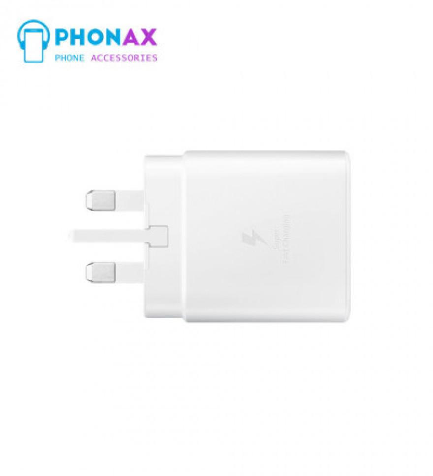 تصویرشارژر گلوبال سامسونگ مدل EP-TA845 توان 45 وات سه پین همراه کابل با ضمانت تعویض6ماهه