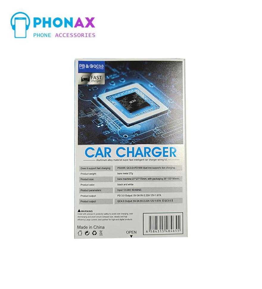 تصویرشارژر فندکی فست شارژر F3 20W PD