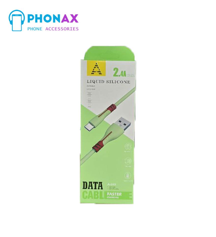تصویركابل اورجينال سیلیکونی DATA CABLE میکرو مدل A-003