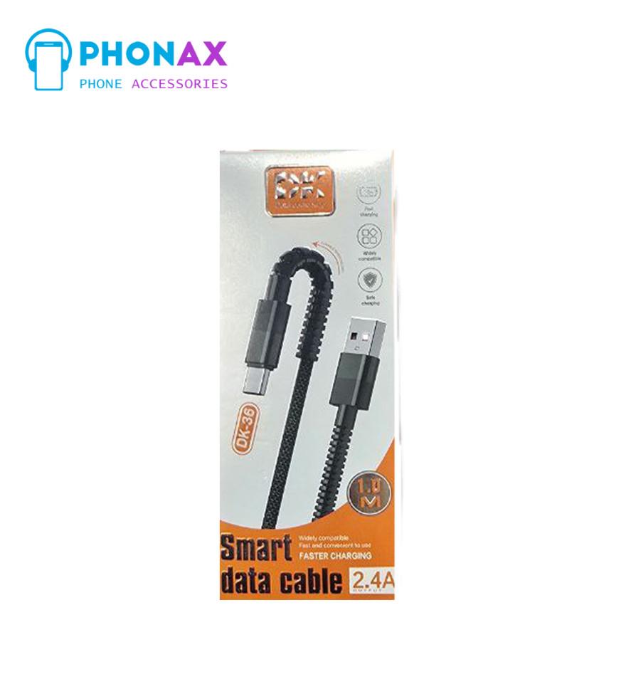 تصویركابل اورجينال کنفی DATA CABLE KING تایپ سی مدل DK-34
