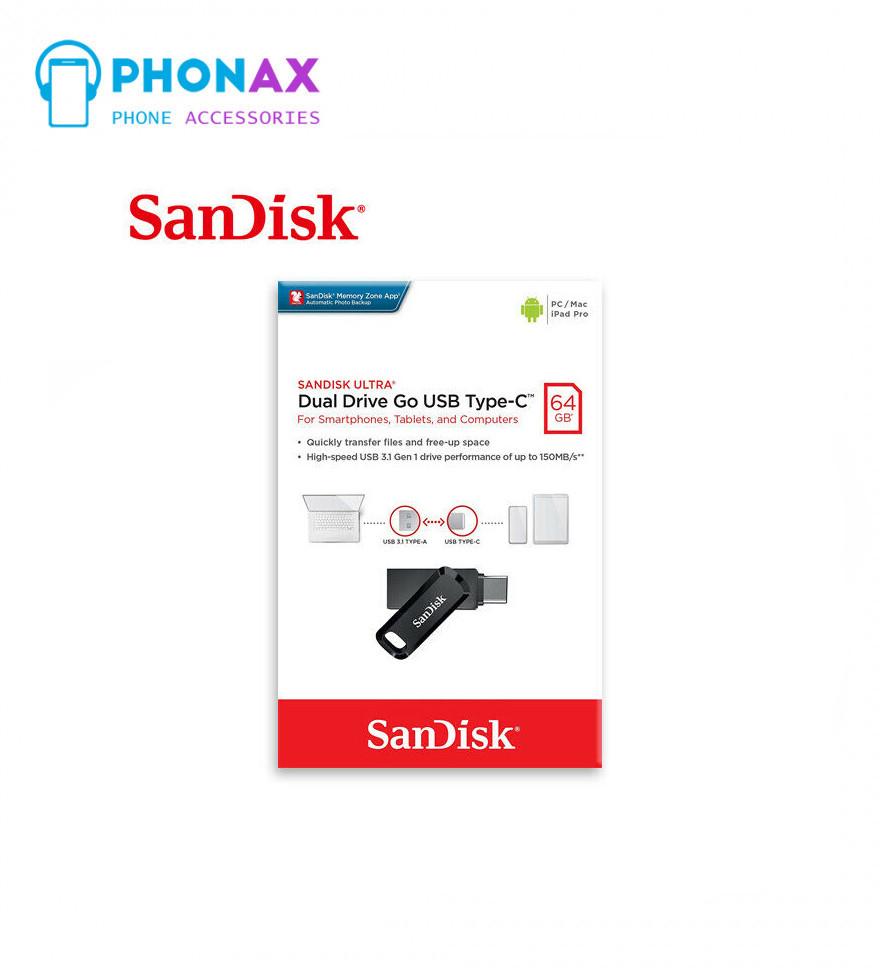 تصویرفلش مموری سن دیسک Ultra Dual Drive GO USB 3 ظرفیت 64 گیگابایت 18ماه گارانتی شرکتی