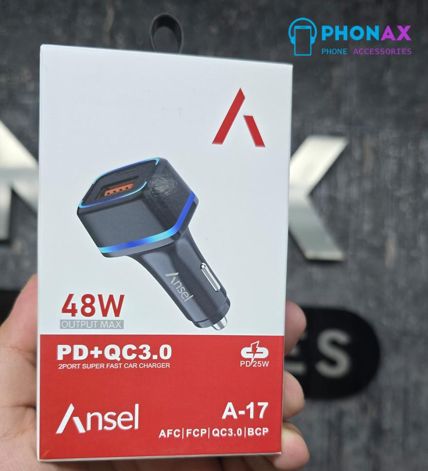 تصویرشارژر فندکی سوپرفست شارژ A17 CAR CHARGER