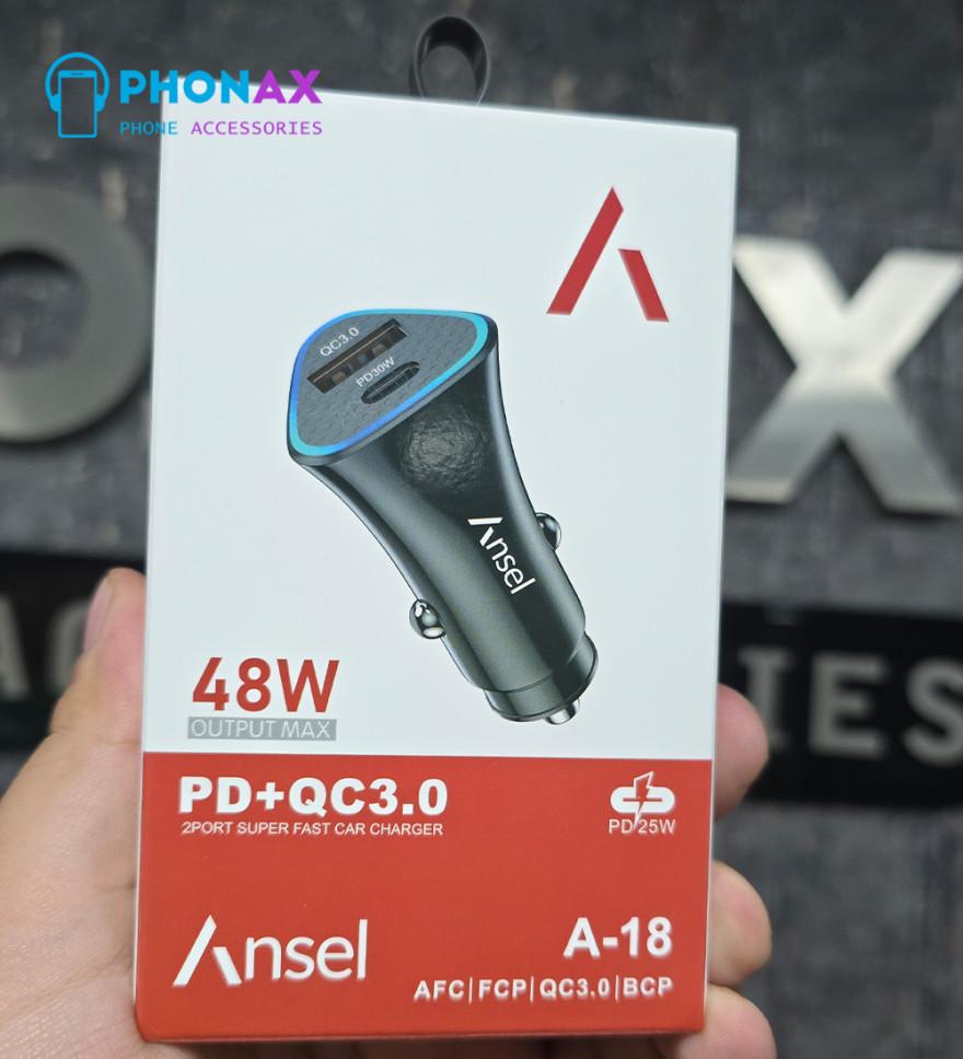 تصویرشارژر فندکی سوپرفست شارژ A18 CAR CHARGER