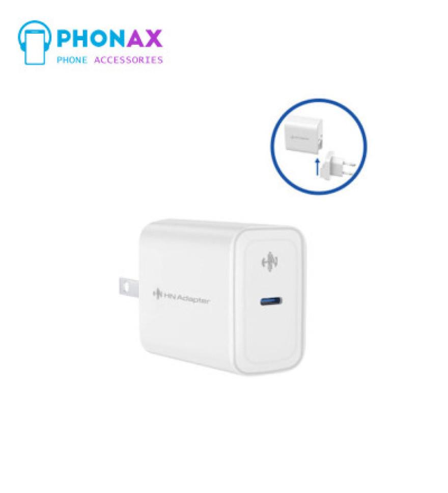 تصویرآداپتور شارژر 65W برند HN با ضمانت تعویض 12 ماهه