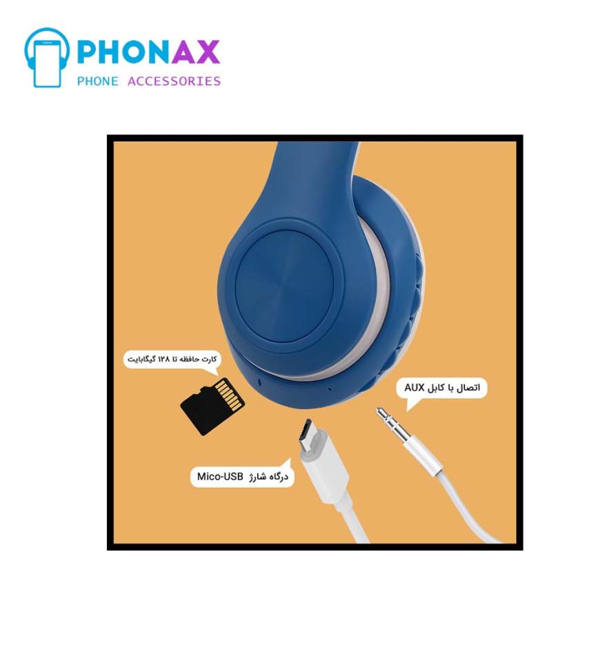 تصویرهدفون بلوتوثی مدل WIRELESS HEADPHONES T47