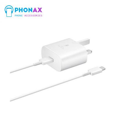 شارژر گلوبال سامسونگ مدل EP-TA800 توان 25 وات سه پین همراه کابل با 6 ماه گارانتی