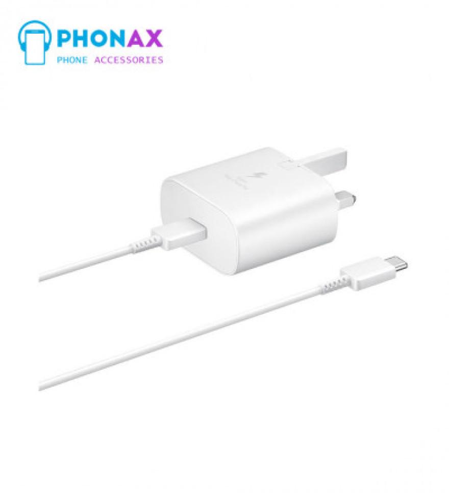 تصویرشارژر 25W سامسونگ Super Fast مدل EP-TA800 ویتنام به همراه کابل با 6 ماه گارانتی تعویض