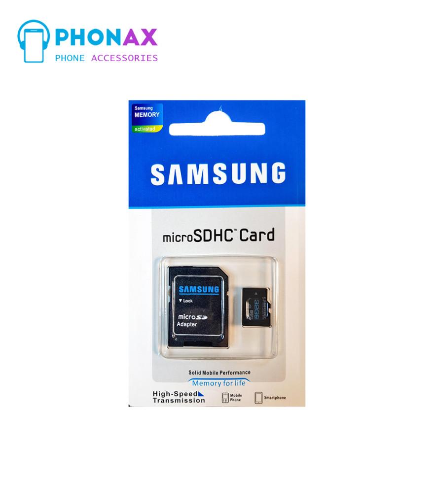 تصویرکارت حافظه microSDHC سامسونگ همراه با آداپتور SD ظرفیت 32 گیگابایت با گارانتی مادام العمر