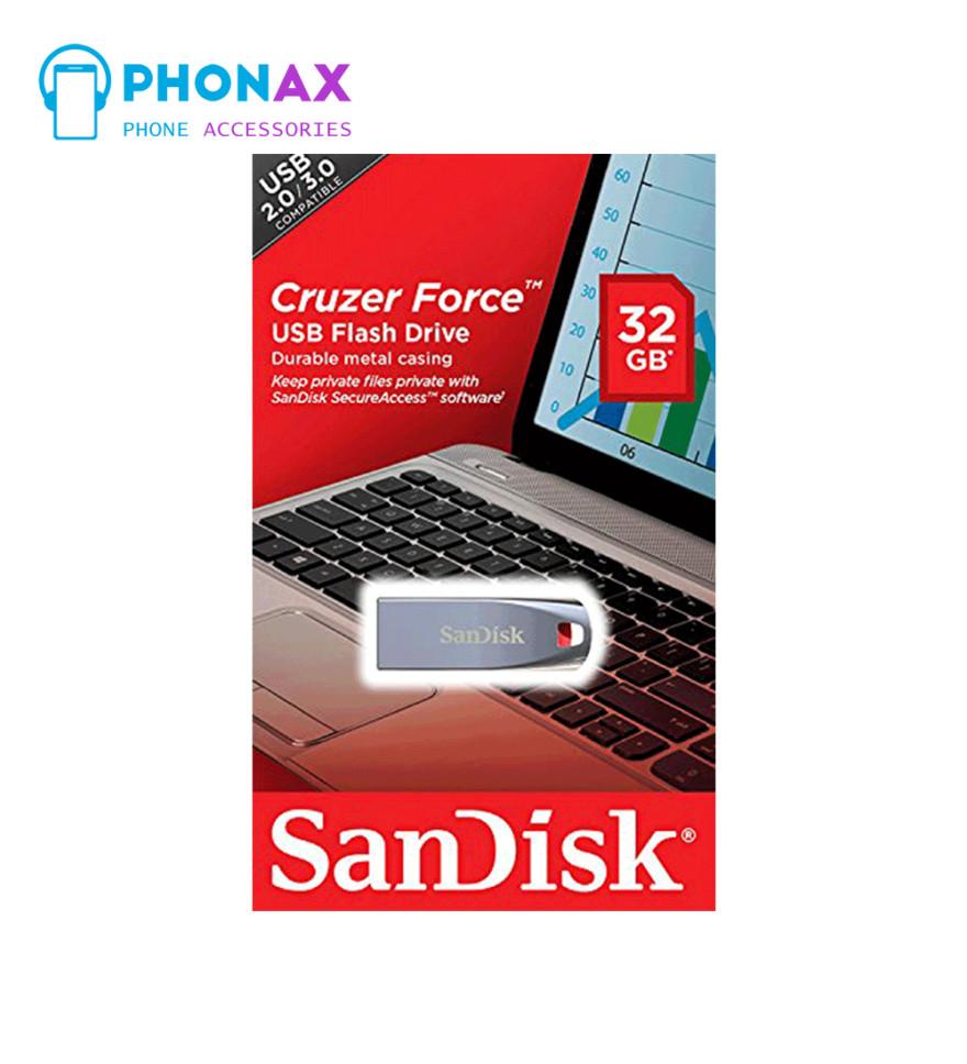 تصویرفلش مموری سن دیسک مدل SanDisk Cruzer Force 32GB USB با گارانتی مادام العمر