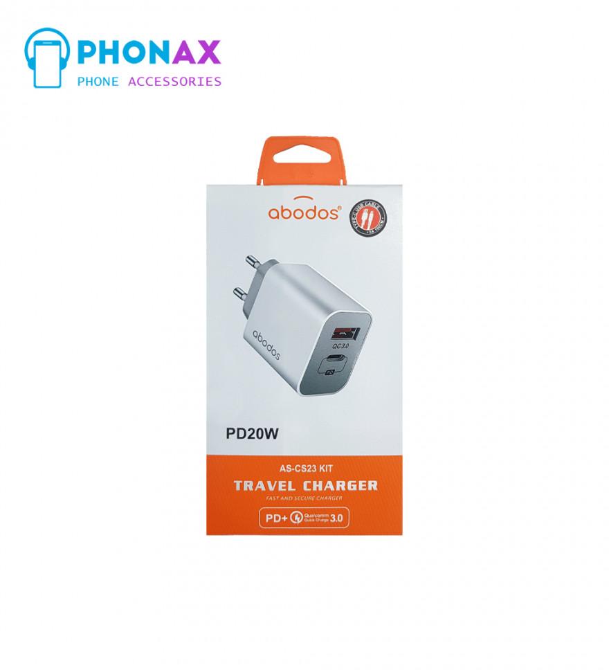 تصویرهد شارژر ABODOS PD20W AS-CS23 KIT به همراه کابل Type-C