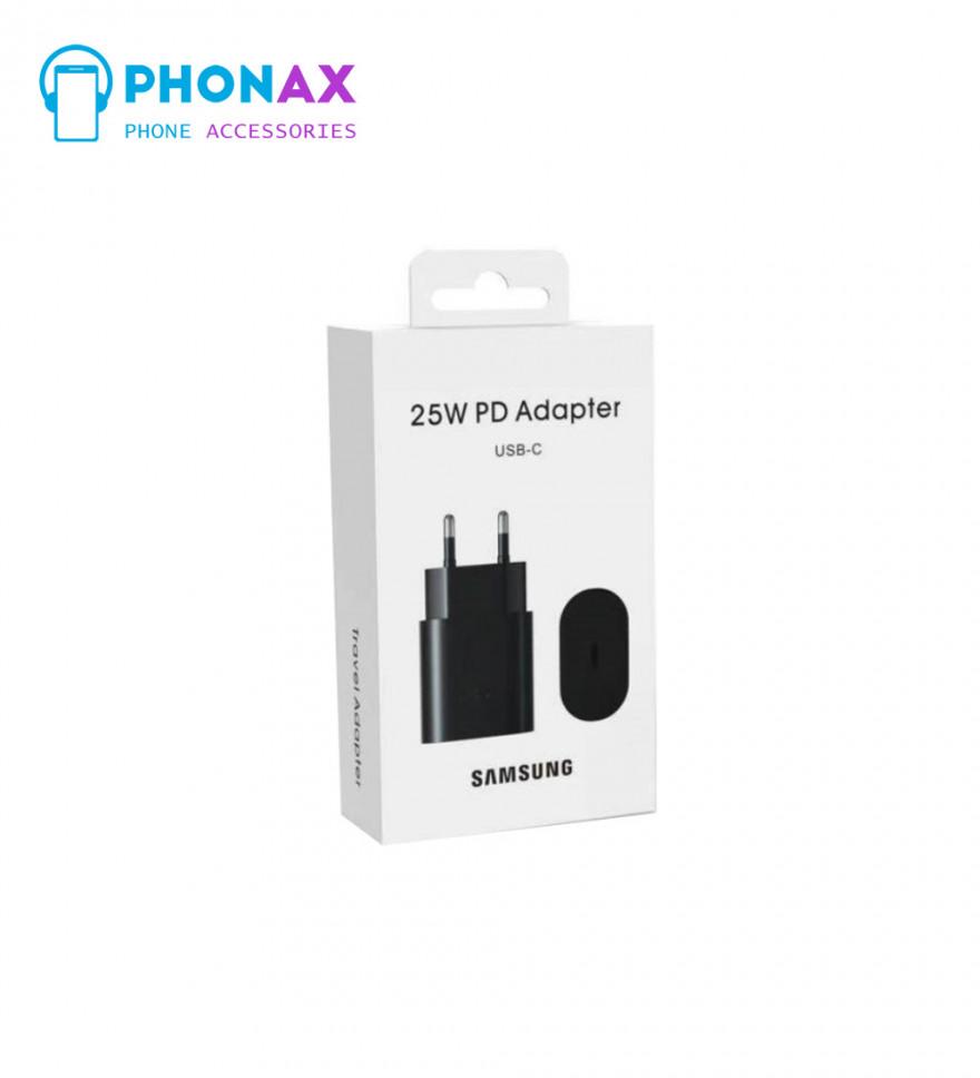 تصویرشارژر اصلی سوپرفست 25 وات سامسونگ با کابل تایپ سی Samsung travel adapter charging EP-TA800 25W با 6ماه گارانتی