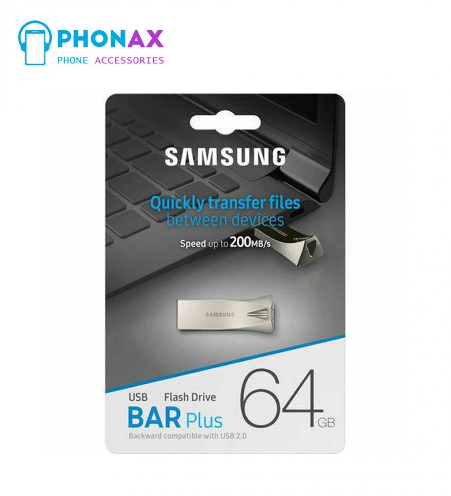 تصویرفلش مموری سامسونگ مدل Bar Plus MUF-32BE ظرفیت 64 گیگابایت با گارانتی مادام العمر