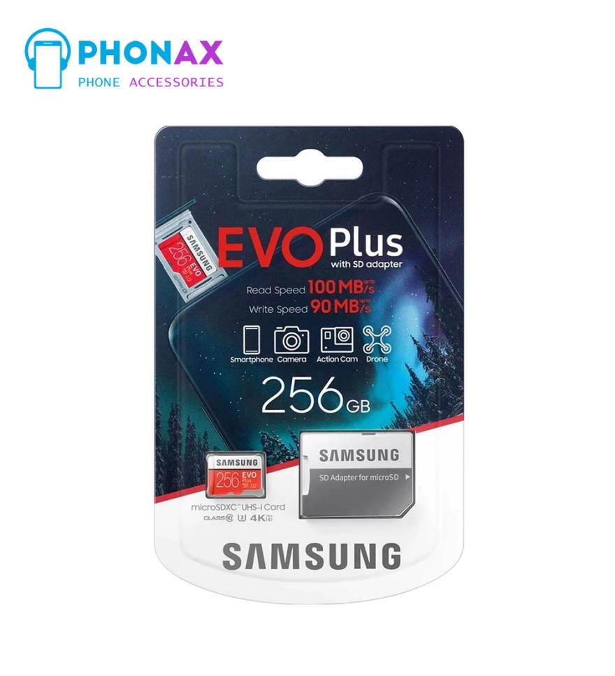 تصویرکارت حافظه microSDXC سامسونگ مدل Evo Plus همراه با آداپتور SD ظرفیت 256 گیگابایت با گارانتی مادام العمر
