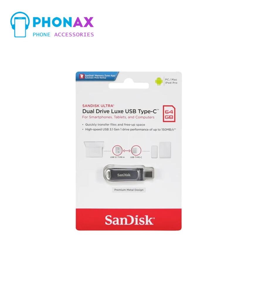 تصویرفلش مموری سن دیسک Ultra Dual Drive Luxe ظرفیت 64 گیگابایت گارانتی مادام العمر