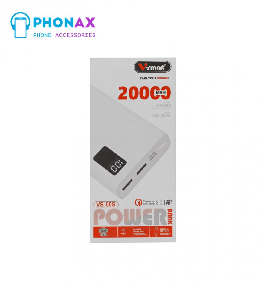 تصویرپاوربانک 20000mAh V-SMART مدل VS-50S اورجینال
