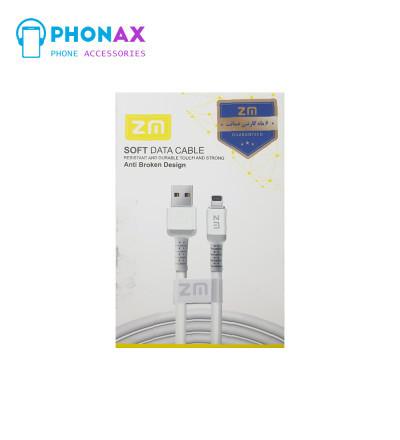 كابل لایتنینگ برند ZM مدل Soft Data Cable